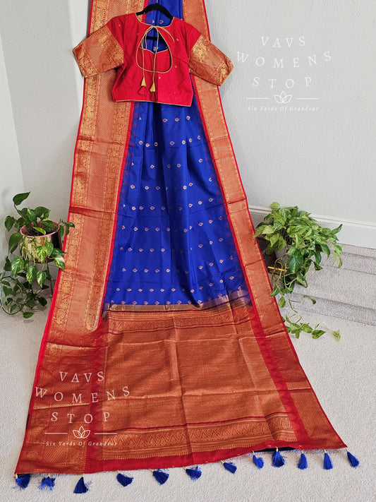 Semi Gadwal Silk Saree - Blouse