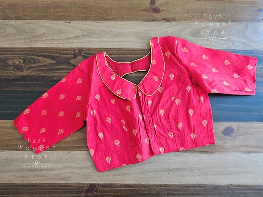 Red Rawsilk Blouse