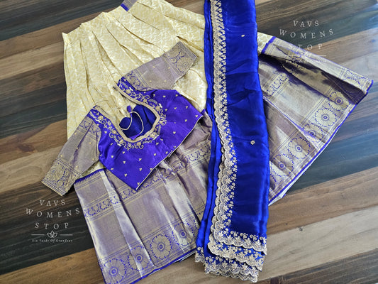 Pure Kanchi Silk Traditional Half Saree Set