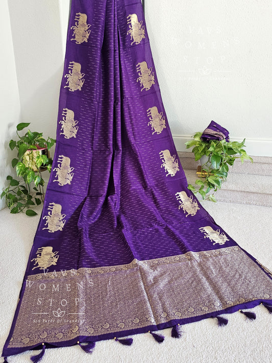 Pichwai Designer Dola Crepe Silk Saree