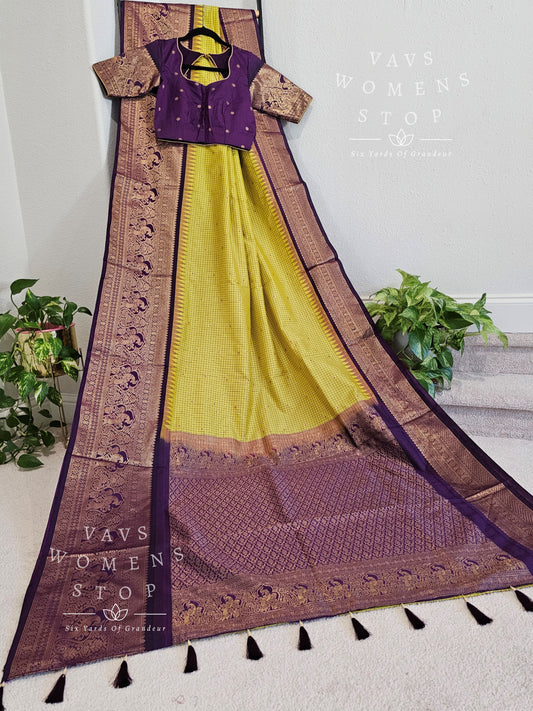 Semi Gadwal Silk Saree - Blouse