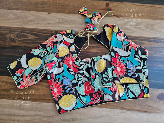 Chinon Silk Designer Black Blouse