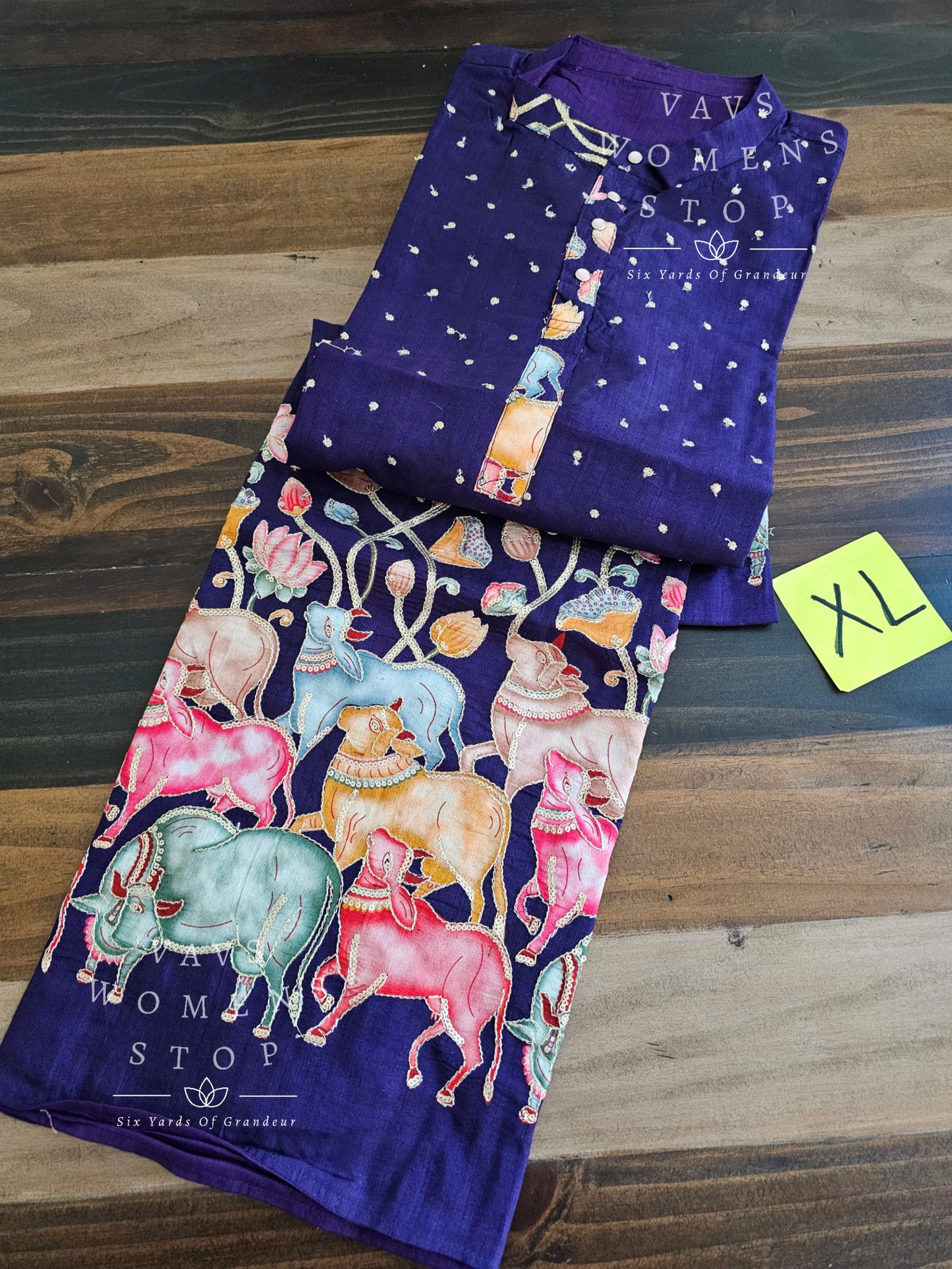 Men's Chinon Crepe Silk Pichwai Print Kurta