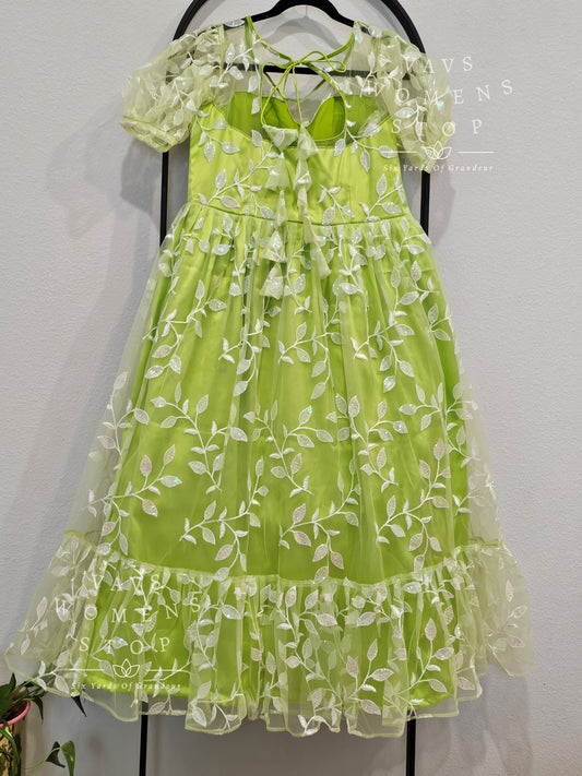 Tailored Collection Net Party wear Gown/Frock Size XL