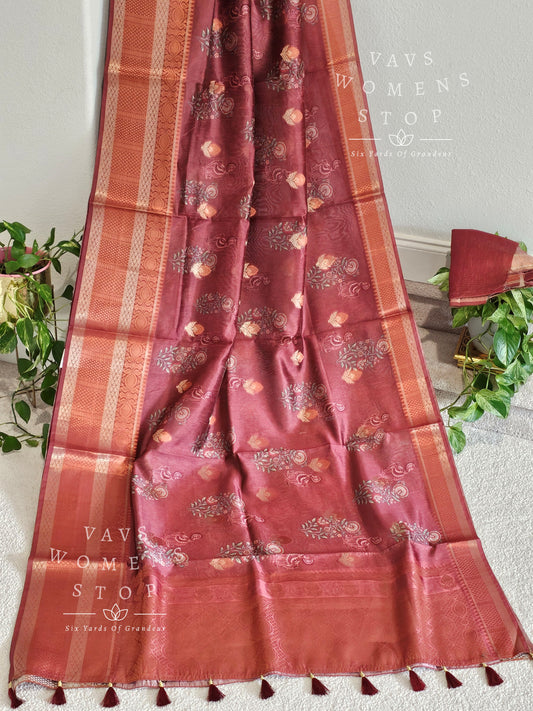 Kota Maheswari Silk Floral Prints Saree