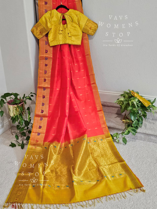 Kuppadam Mangalagiri Pattu Silk Cotton Saree - Blouse