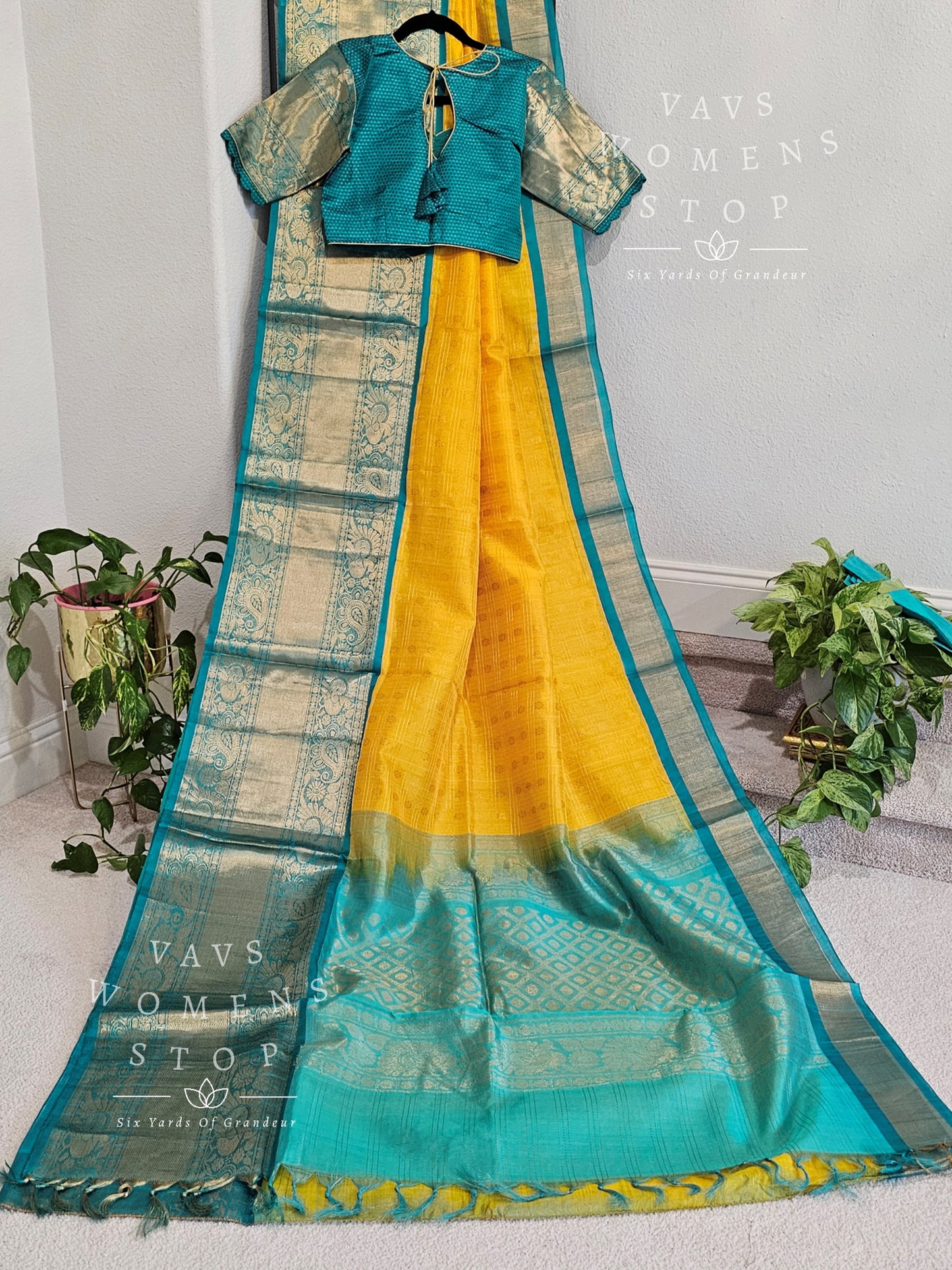 Pure Kuppadam Pattu Silk Cotton Saree - Blouse