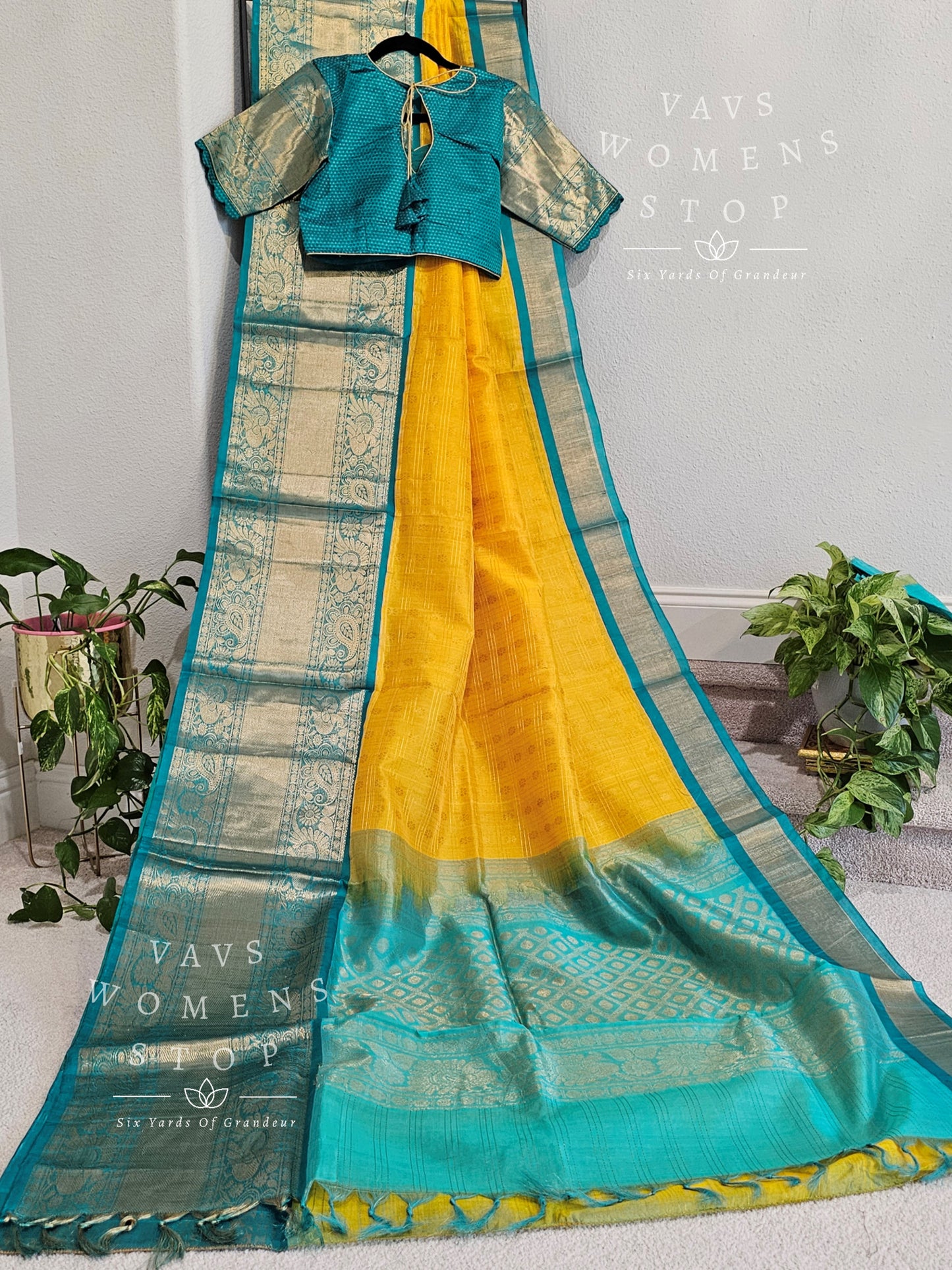Pure Kuppadam Pattu Silk Cotton Saree - Blouse