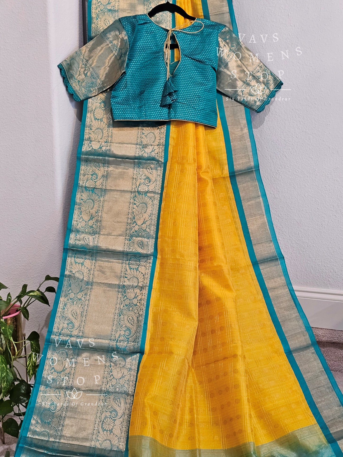 Pure Kuppadam Pattu Silk Cotton Saree - Blouse