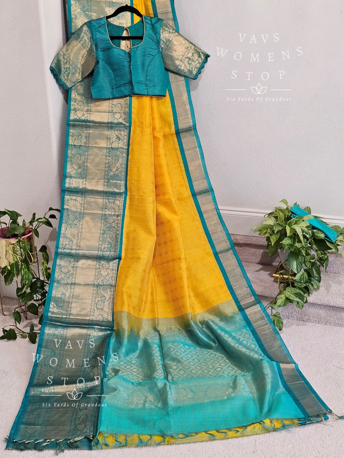Pure Kuppadam Pattu Silk Cotton Saree - Blouse