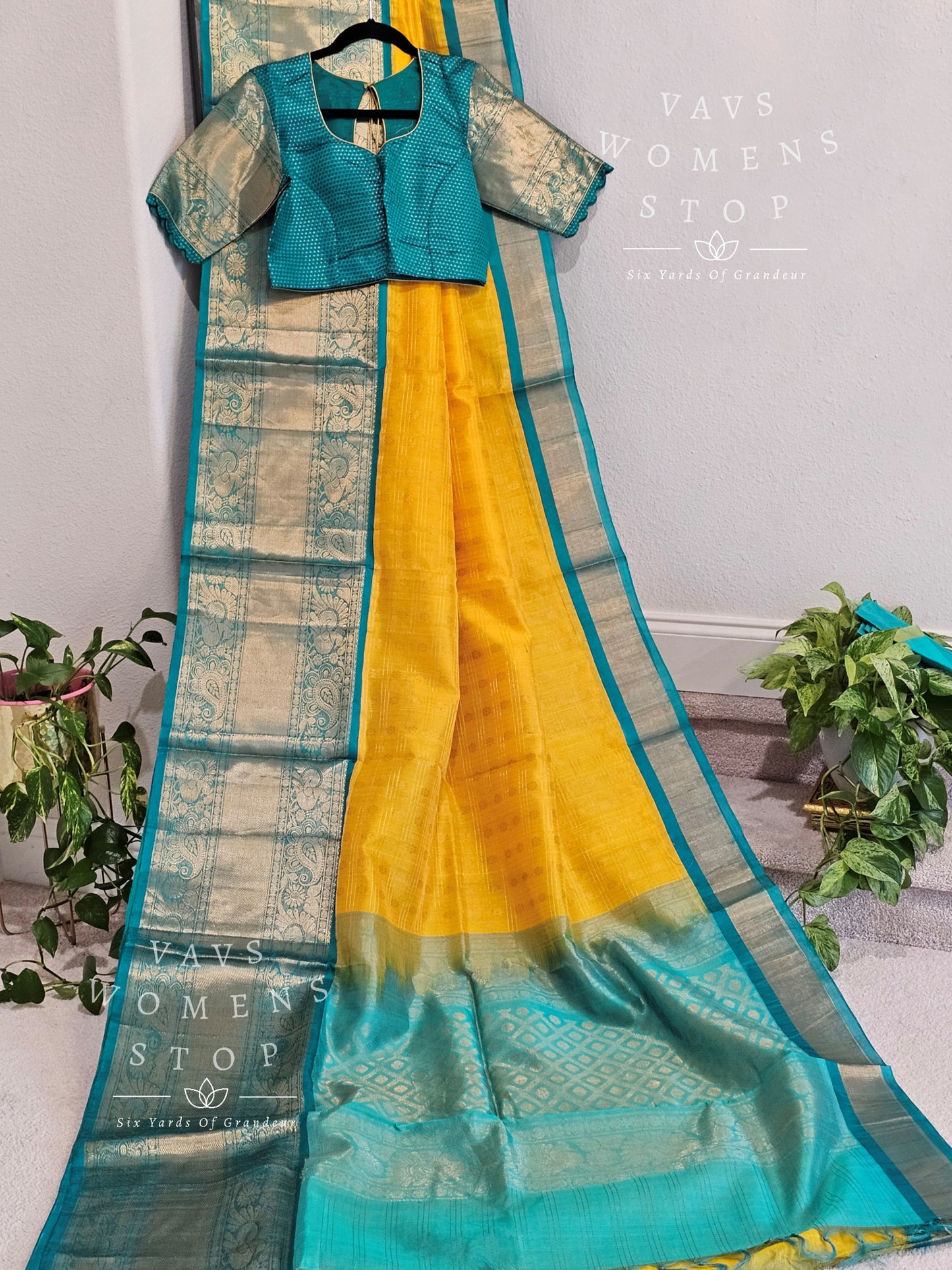 Pure Kuppadam Pattu Silk Cotton Saree - Blouse