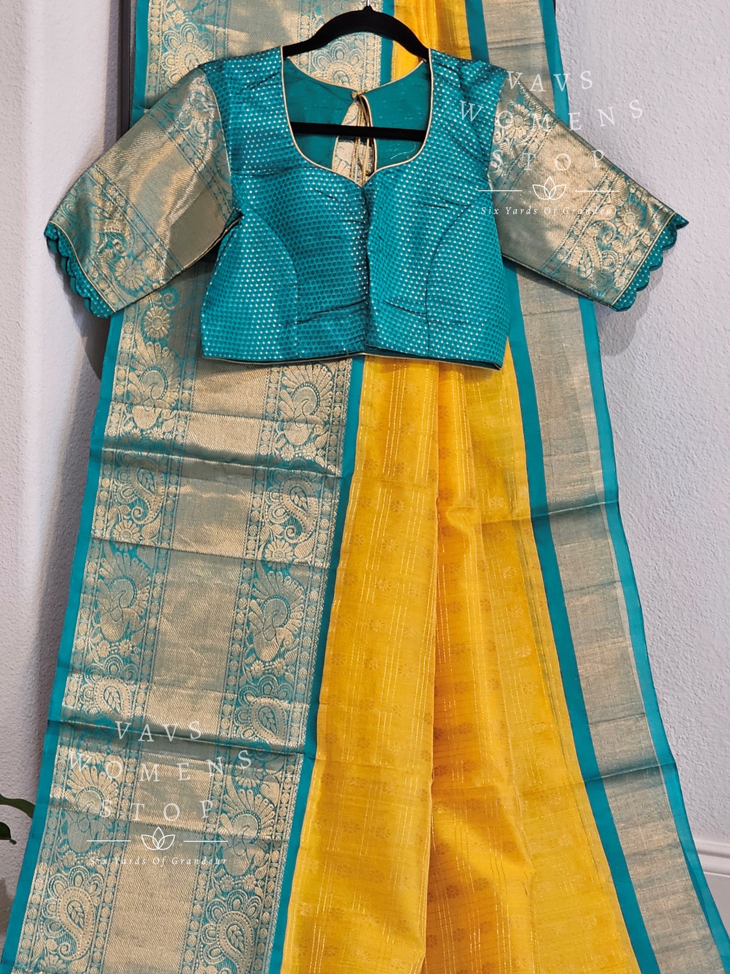 Pure Kuppadam Pattu Silk Cotton Saree - Blouse