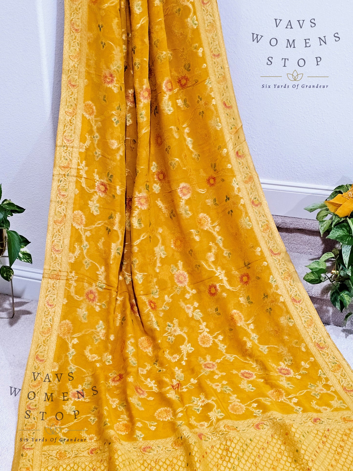 Pure Khaddi Viscose Georgette Designer Saree