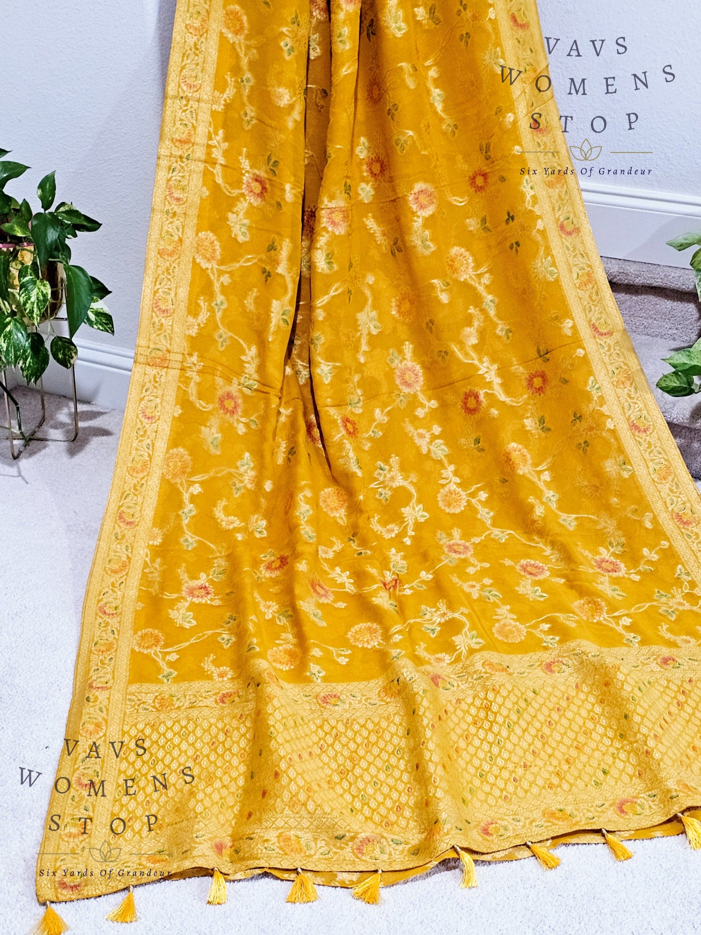 Pure Khaddi Viscose Georgette Designer Saree
