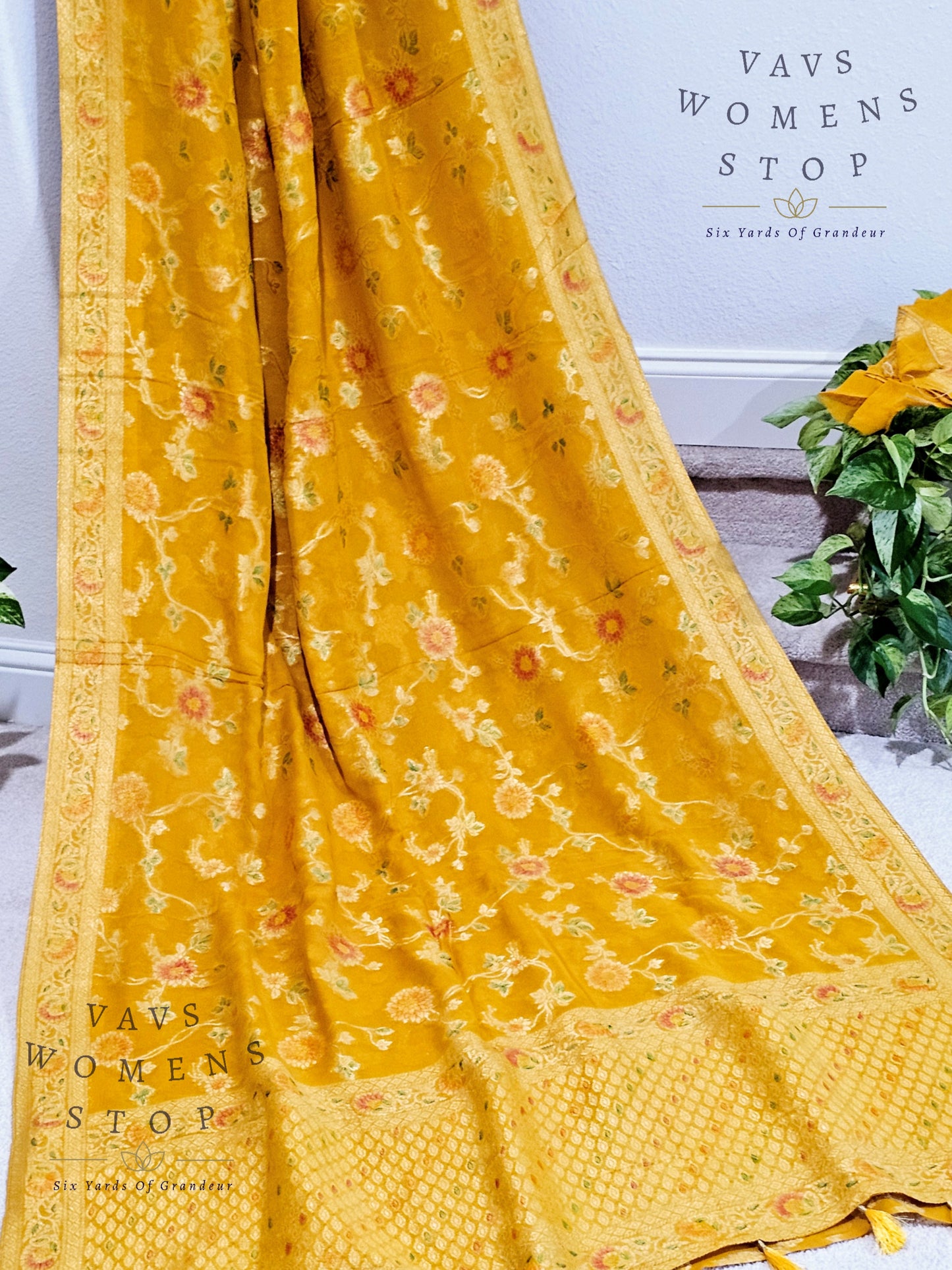 Pure Khaddi Viscose Georgette Designer Saree
