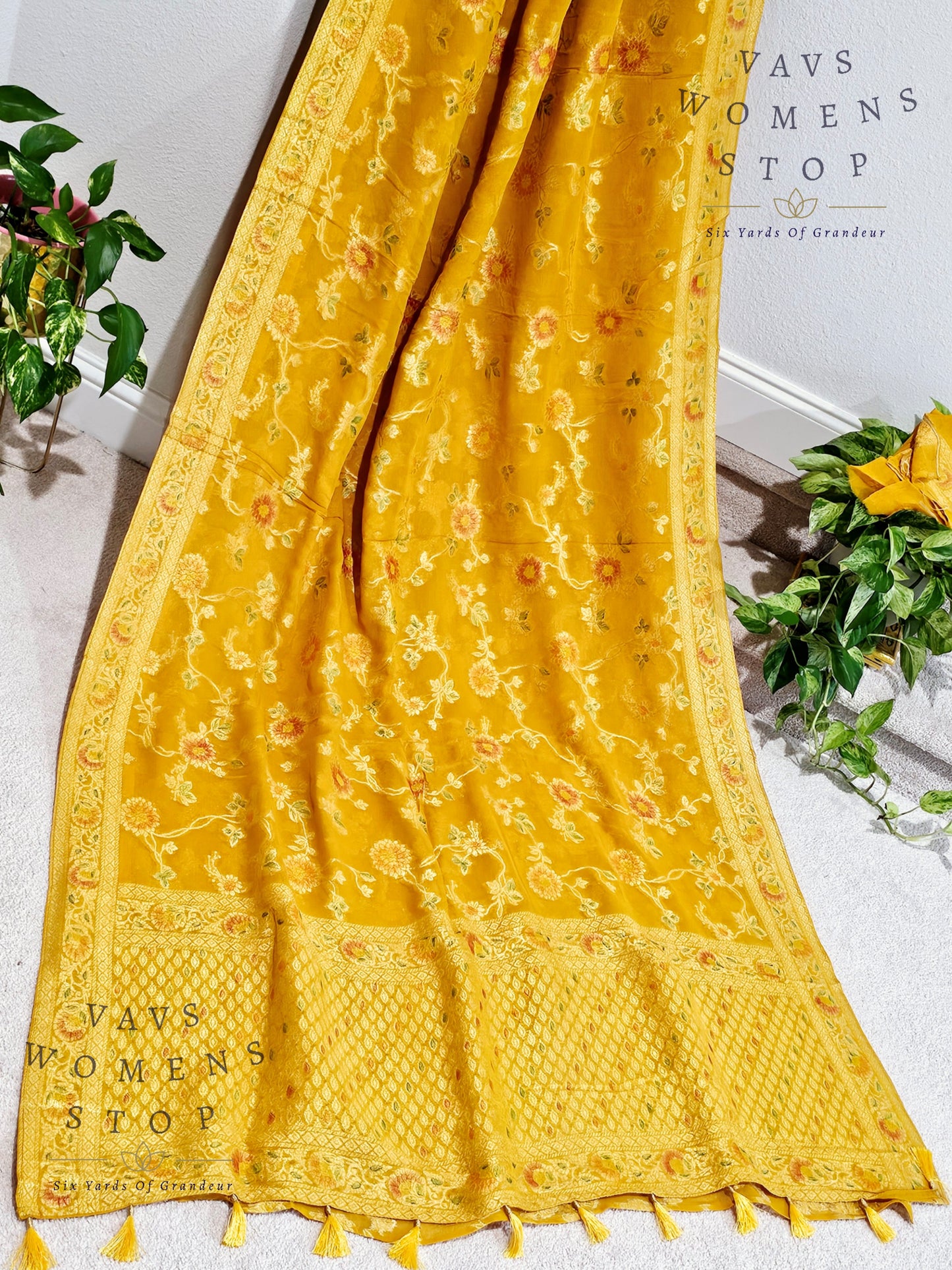 Pure Khaddi Viscose Georgette Designer Saree