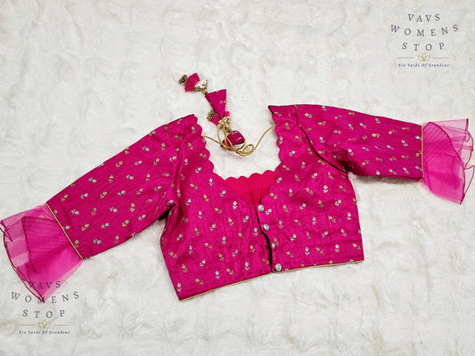 Pink Rawsilk Blouse