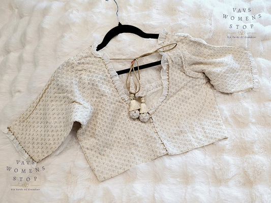 Pure Georgette Chikankari Blouse