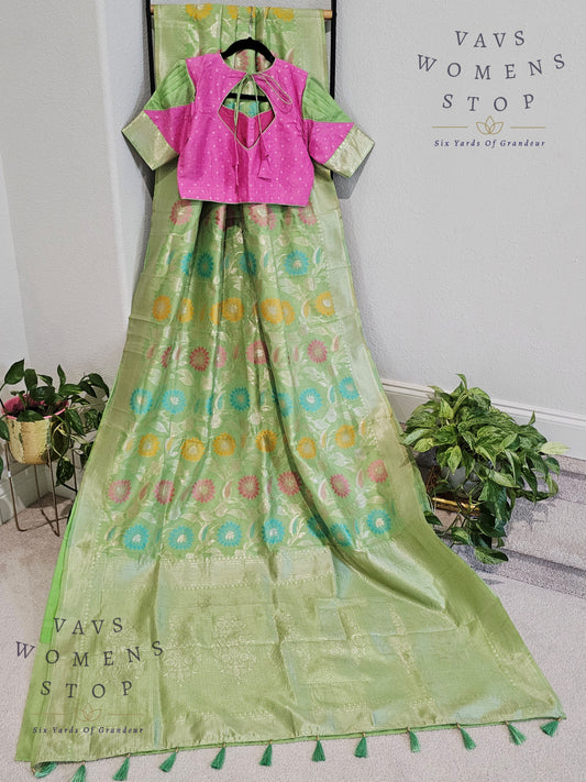 Benarasi Soft Silk Designer Saree - Blouse