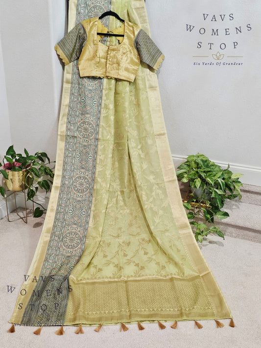 Semi Warm Organza Saree - Blouse