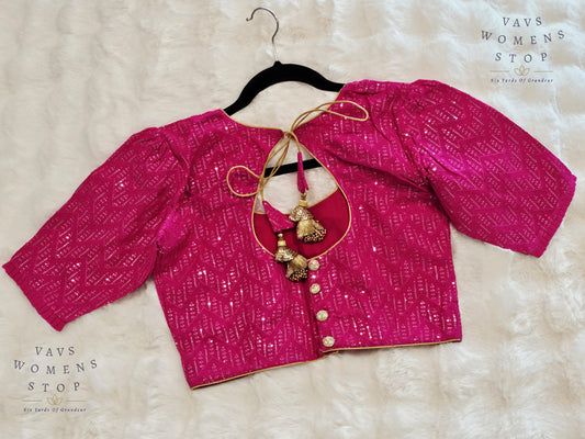 Pure Georgette Sequins Blouse