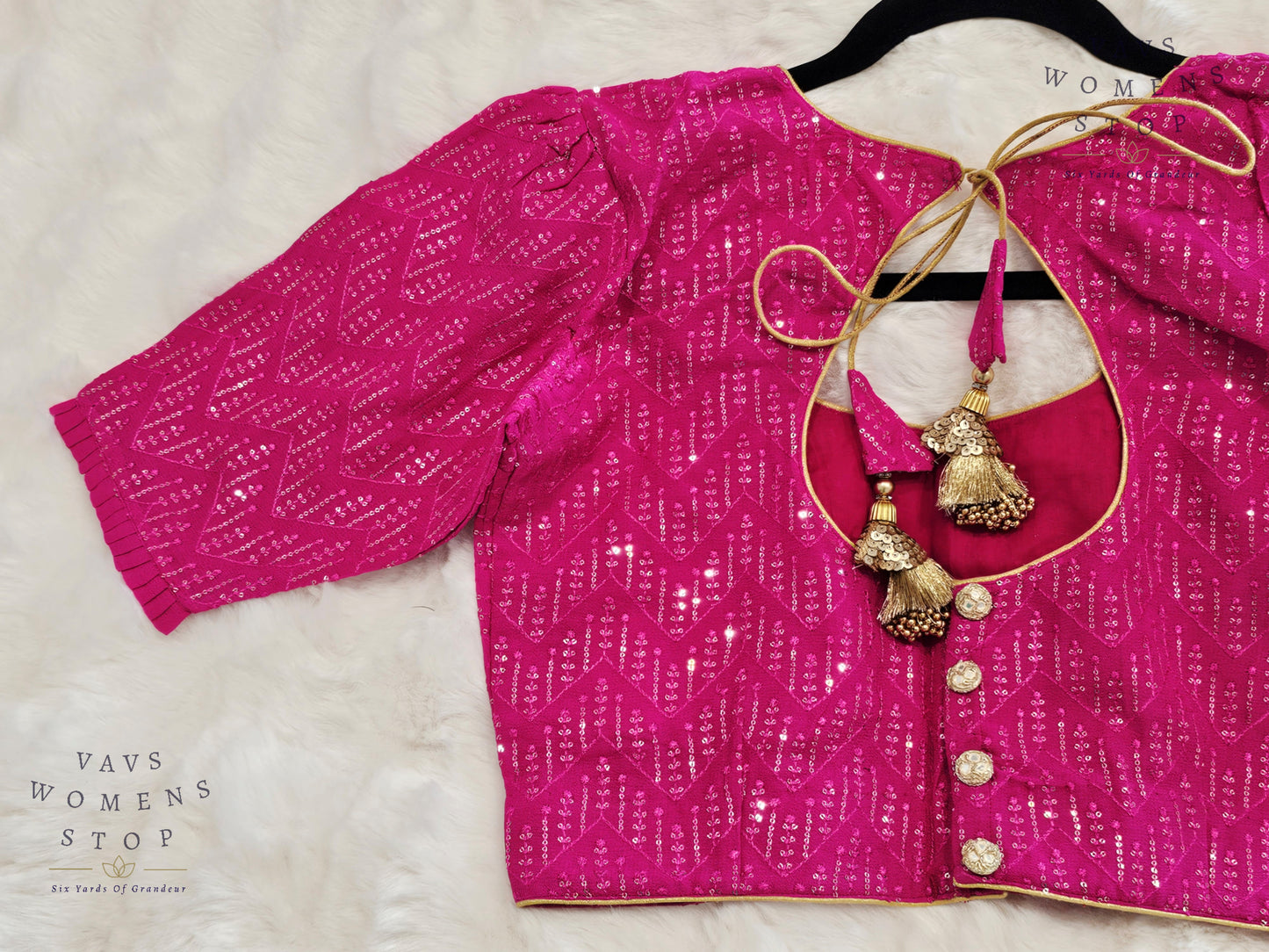 Pure Georgette Sequins Blouse
