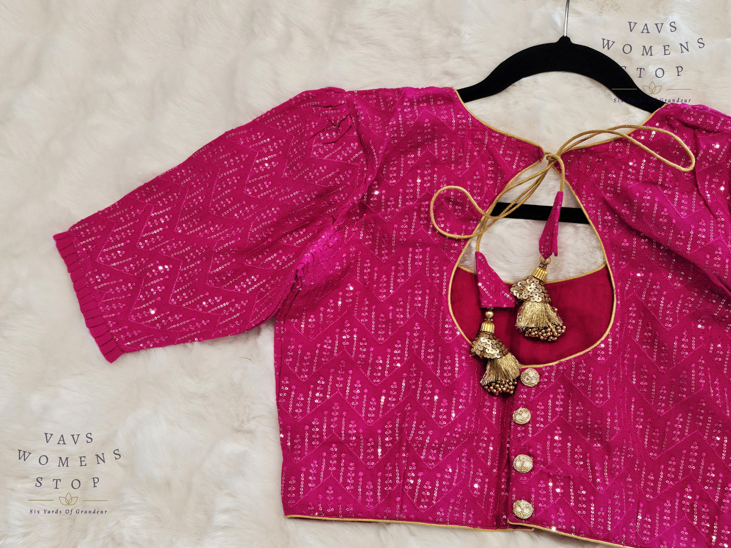 Pure Georgette Sequins Blouse