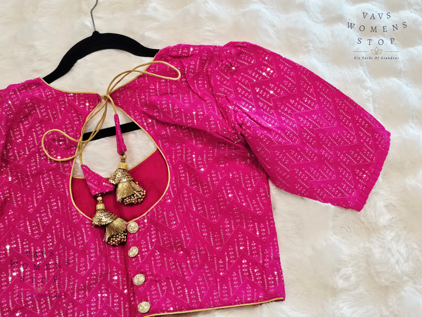 Pure Georgette Sequins Blouse