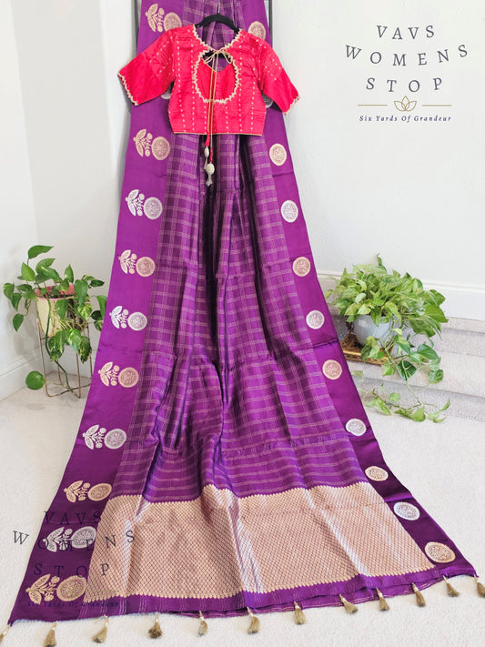 Classy Pure Mango Silk Saree - Maggam Blouse