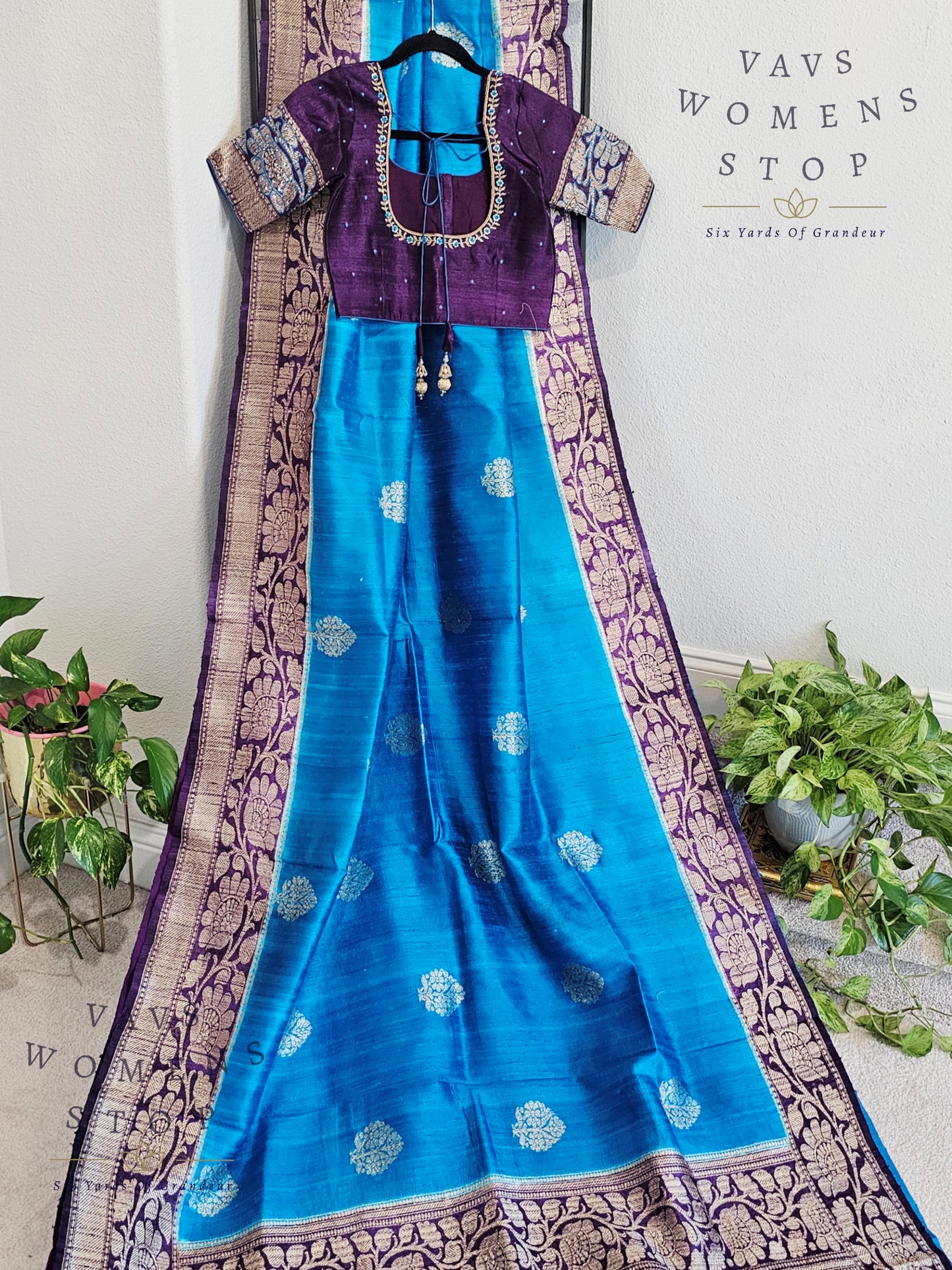 Pure Benarasi Tussar Rawsilk Saree - Blouse