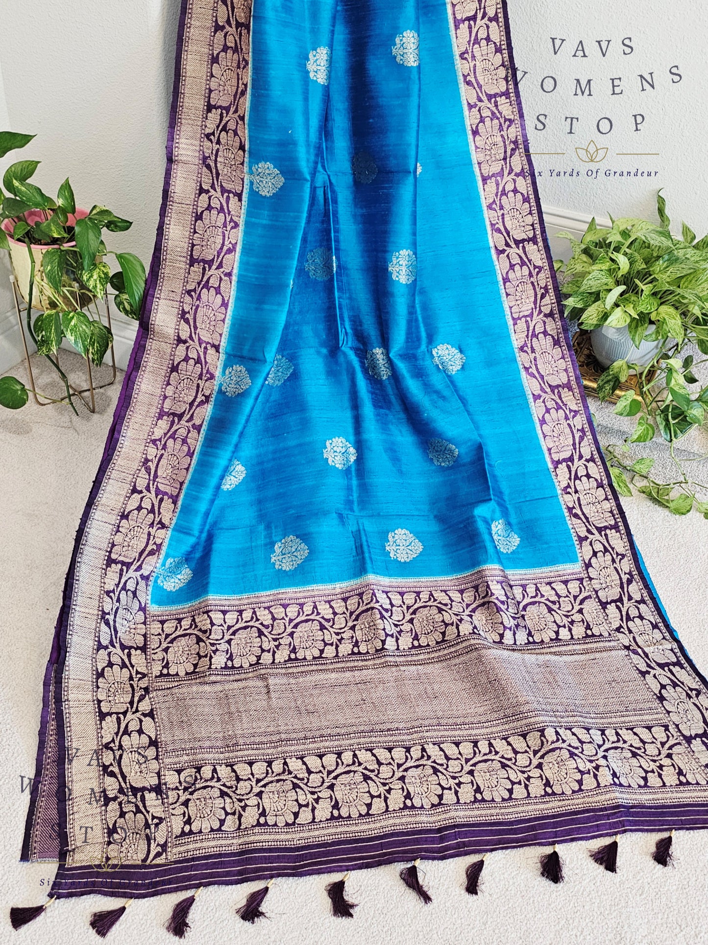 Pure Benarasi Tussar Rawsilk Saree - Blouse