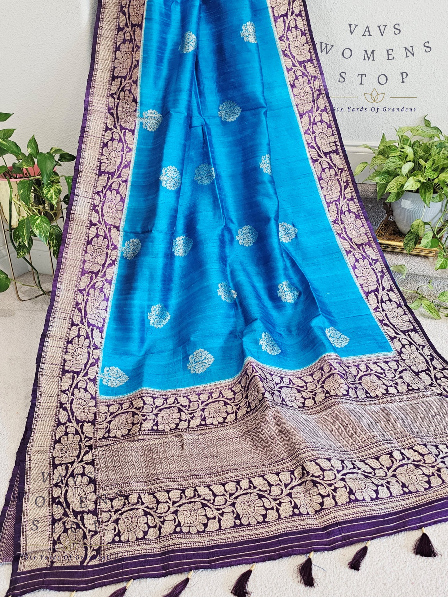 Pure Benarasi Tussar Rawsilk Saree - Blouse
