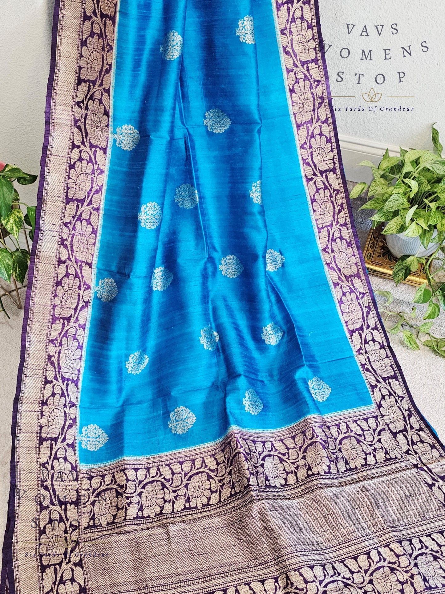 Pure Benarasi Tussar Rawsilk Saree - Blouse