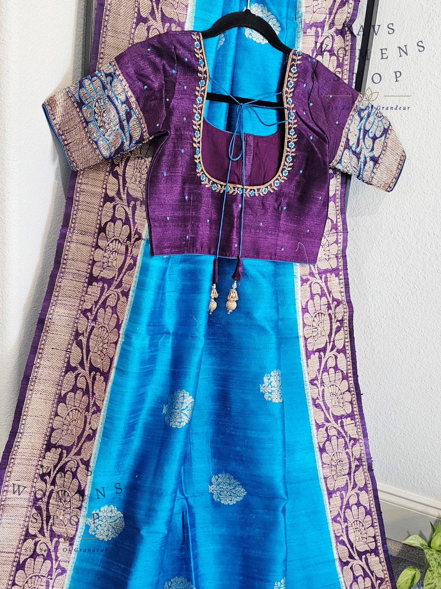 Pure Benarasi Tussar Rawsilk Saree - Blouse