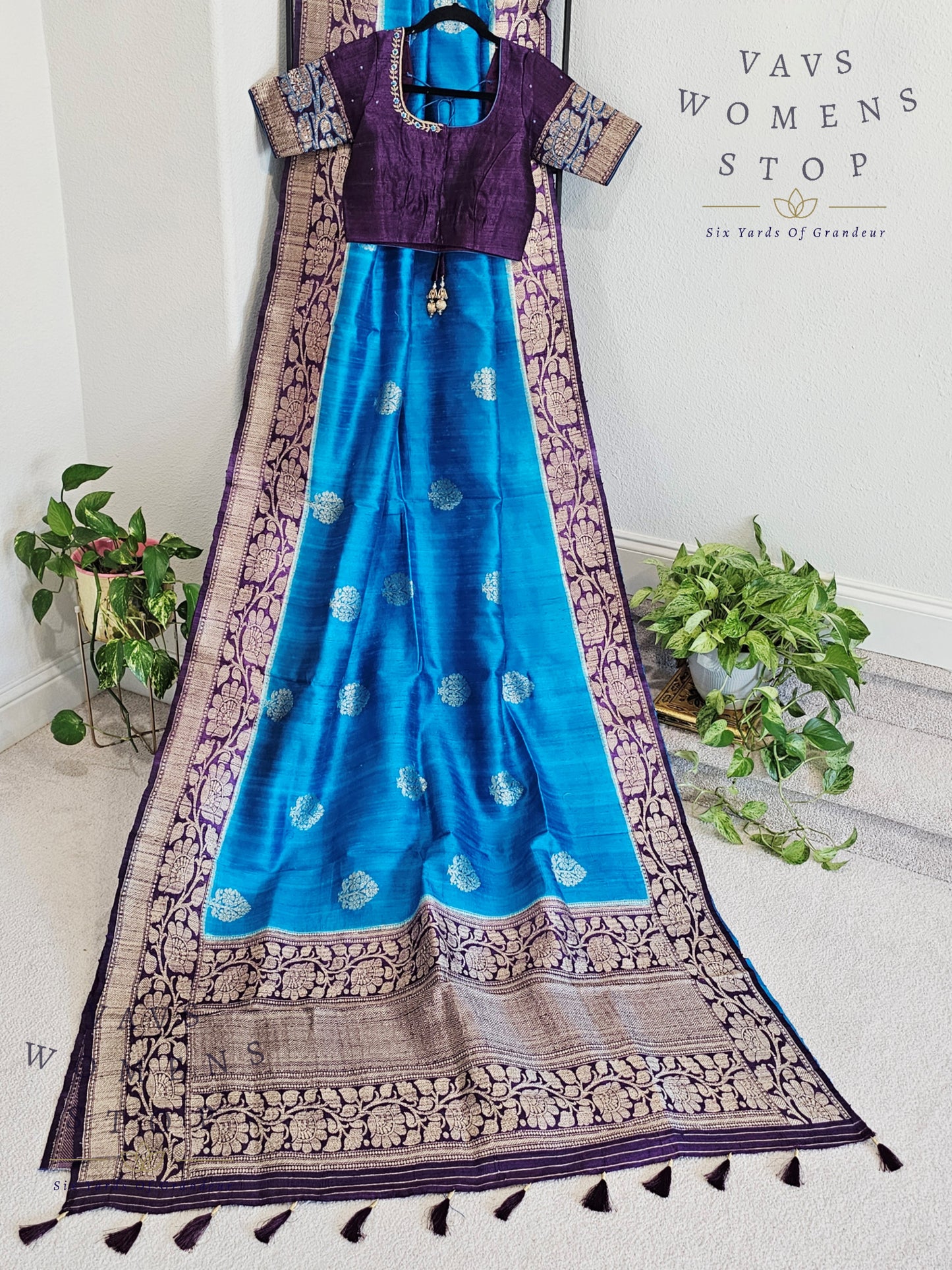 Pure Benarasi Tussar Rawsilk Saree - Blouse