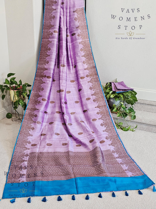 Pure Benarasi Tussar Rawsilk Saree 