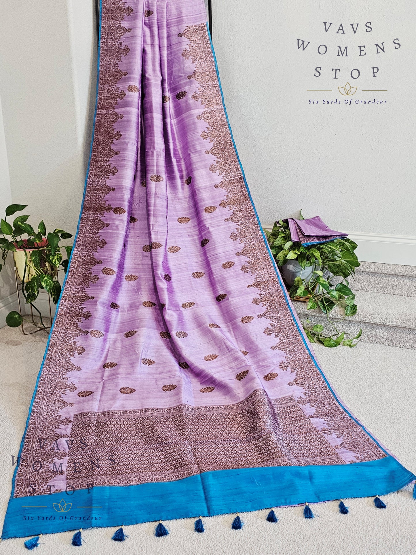 Pure Benarasi Tussar Rawsilk Saree