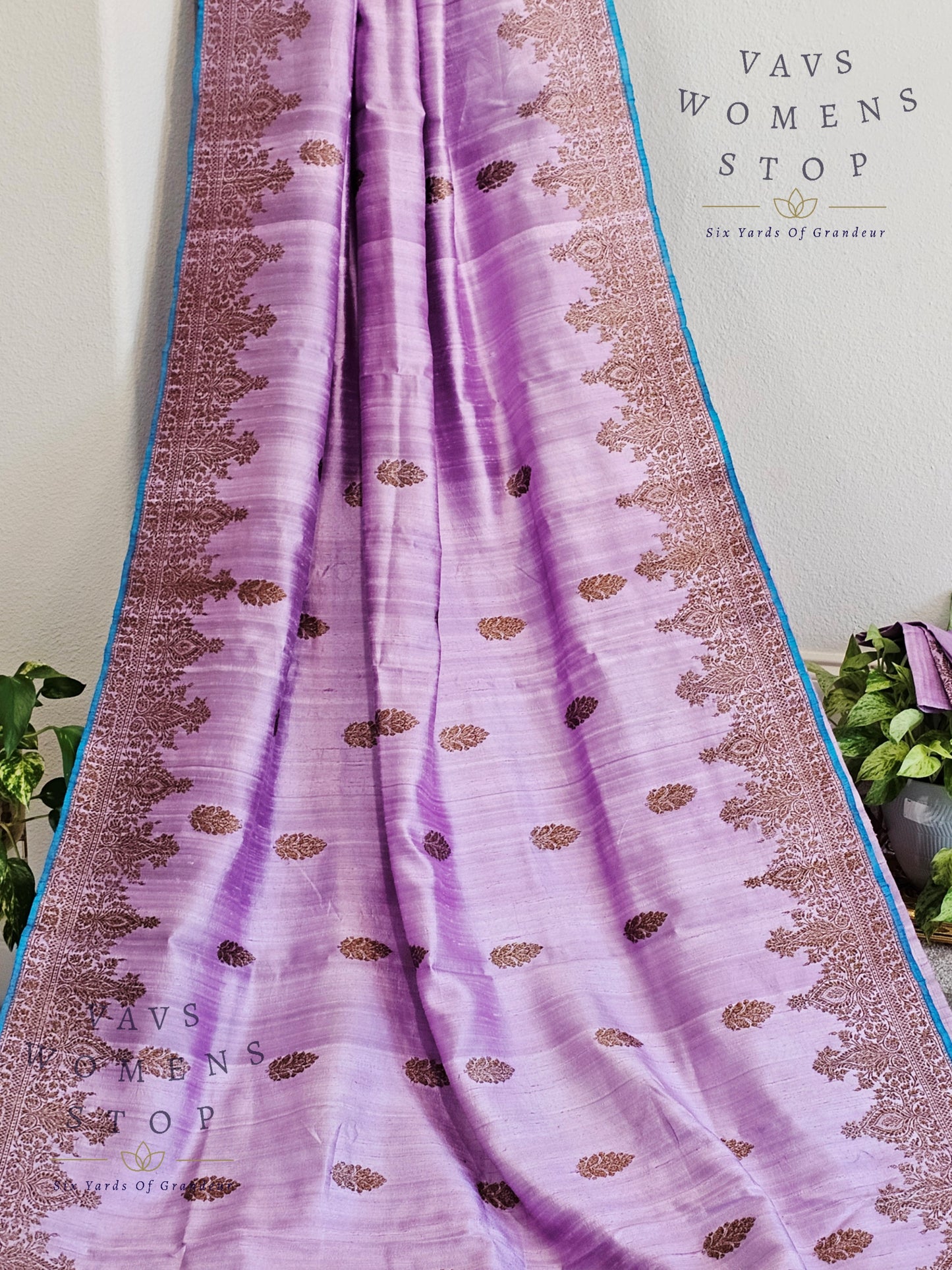 Pure Benarasi Tussar Rawsilk Saree