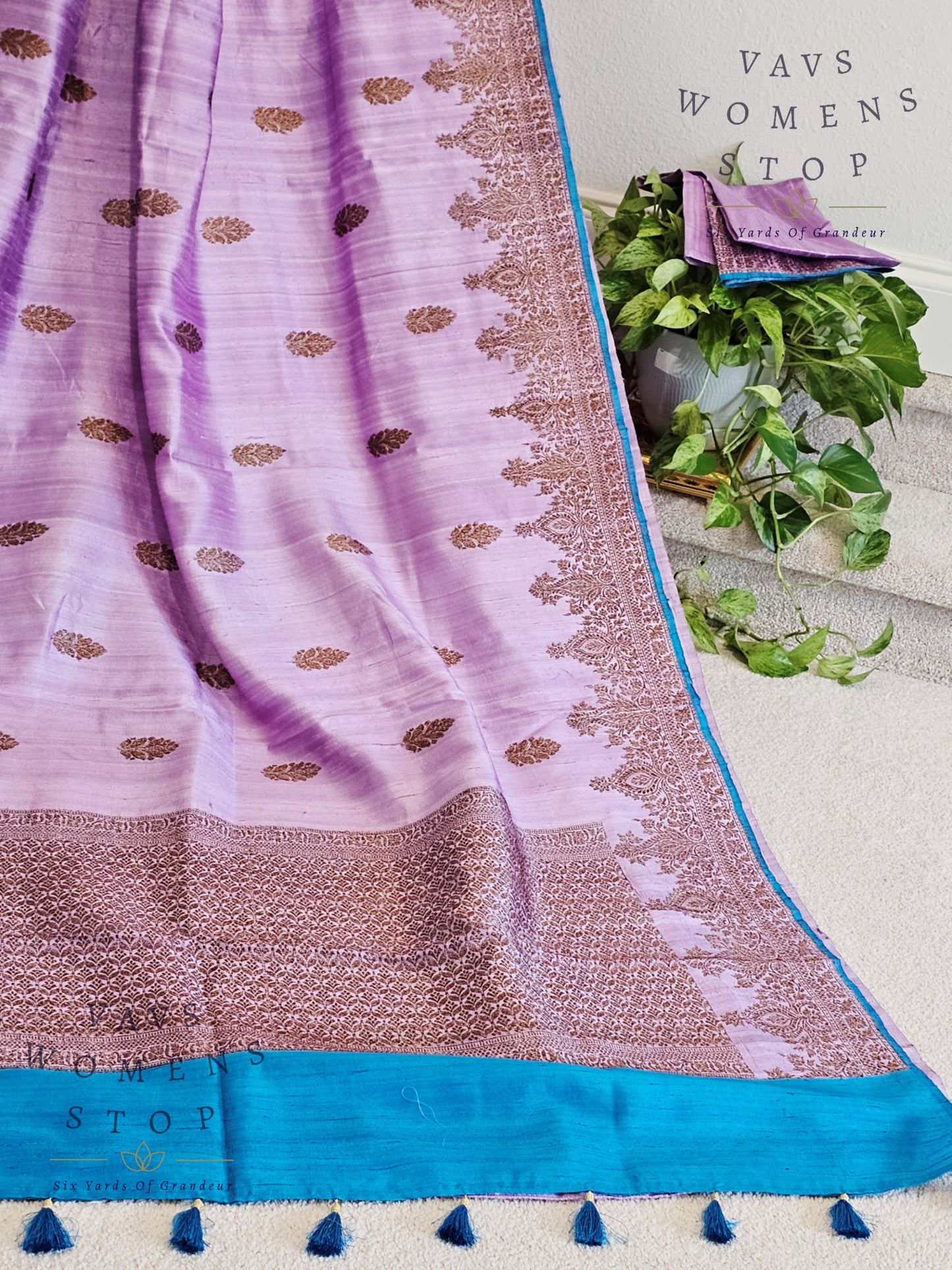 Pure Benarasi Tussar Rawsilk Saree