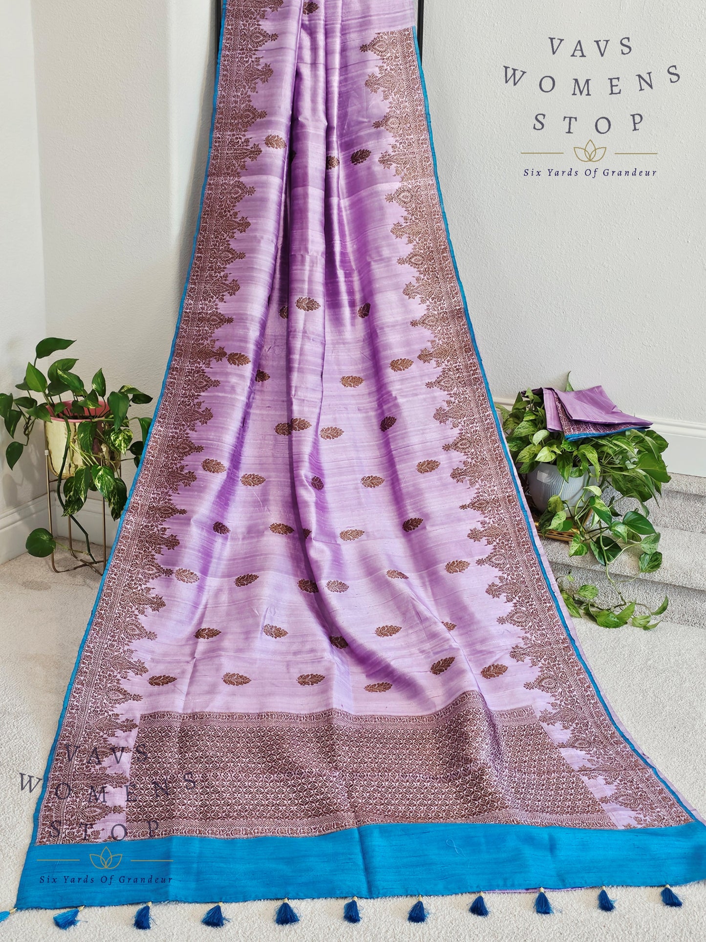 Pure Benarasi Tussar Rawsilk Saree
