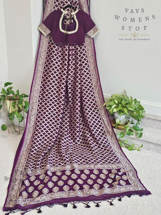 Pure Viscose Georgette Saree - Blouse