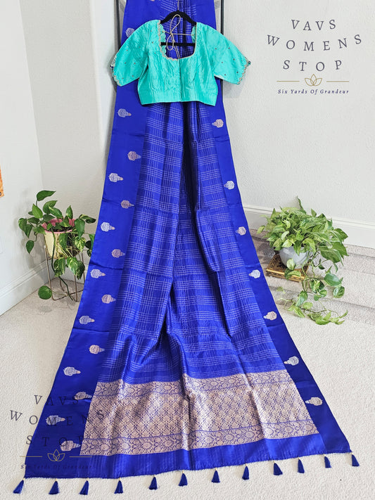 Classy Pure Mango Silk Saree - Maggam Blouse