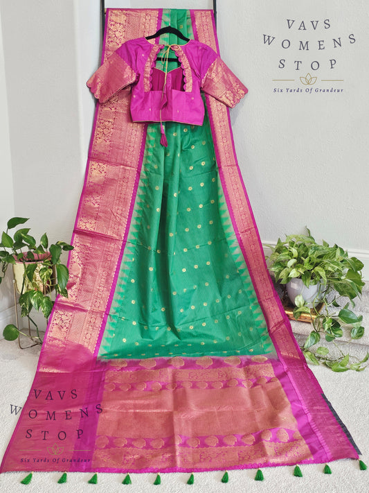 Semi Gadwal Silk Saree - Blouse