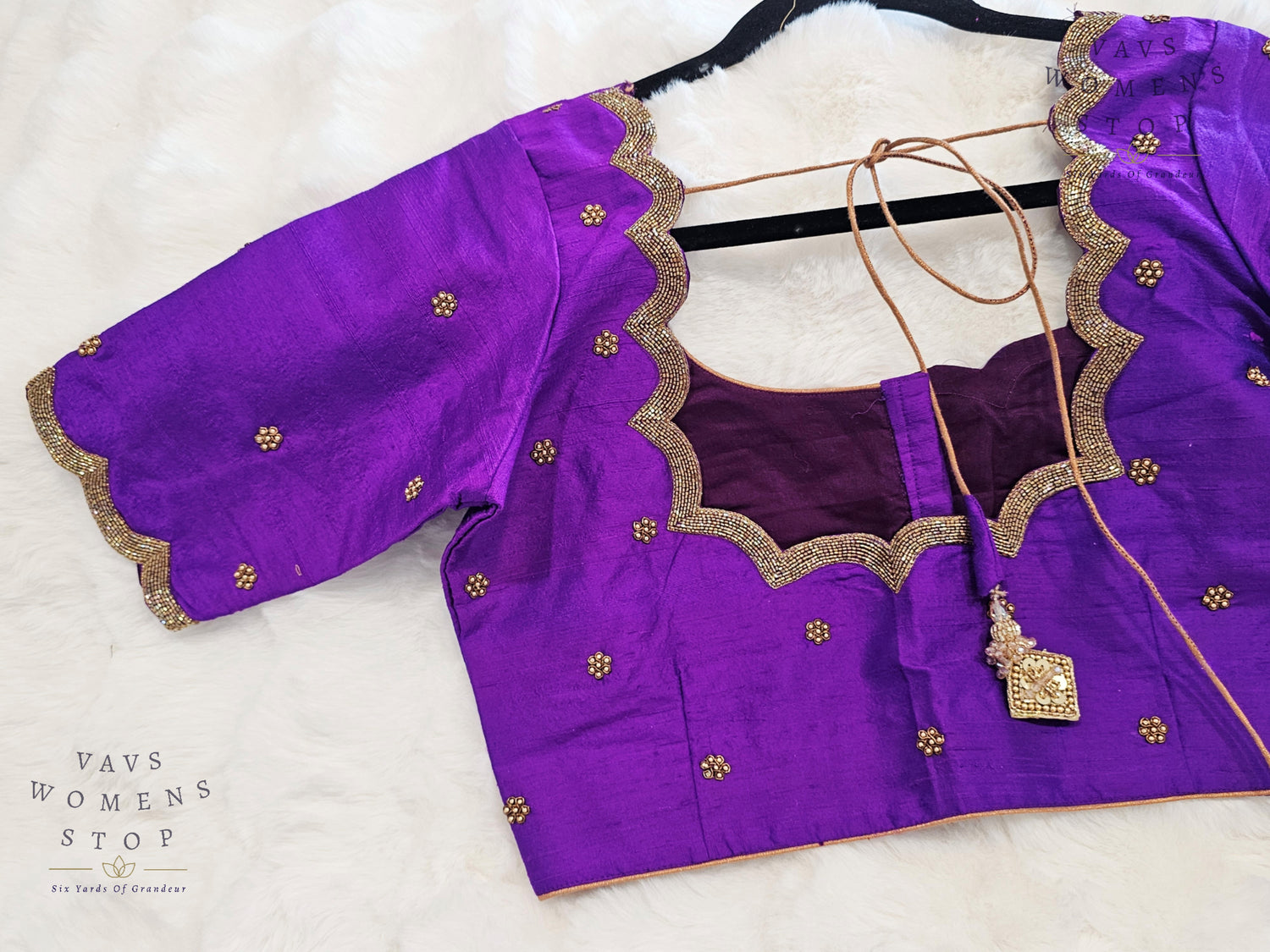 “Purple Raw Silk Blouse with Maggam Hand Embroidery – Bridal Wear USA”

“Designer Purple Raw Silk Maggam Work Blouse – Ready to Ship USA”