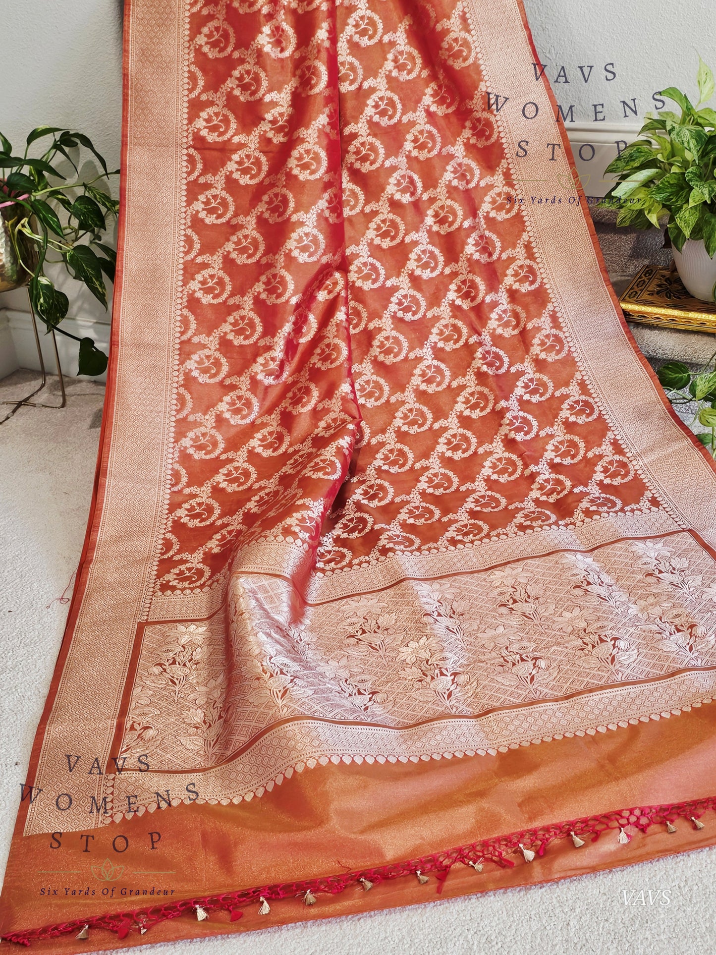 Mashru Benarasi Tissue Silk Saree - Blouse