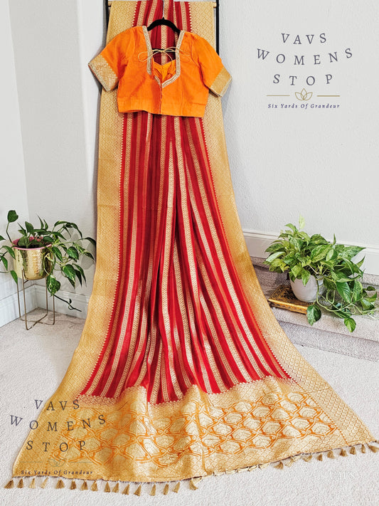 Pure Khadi Georgette Saree - Blouse