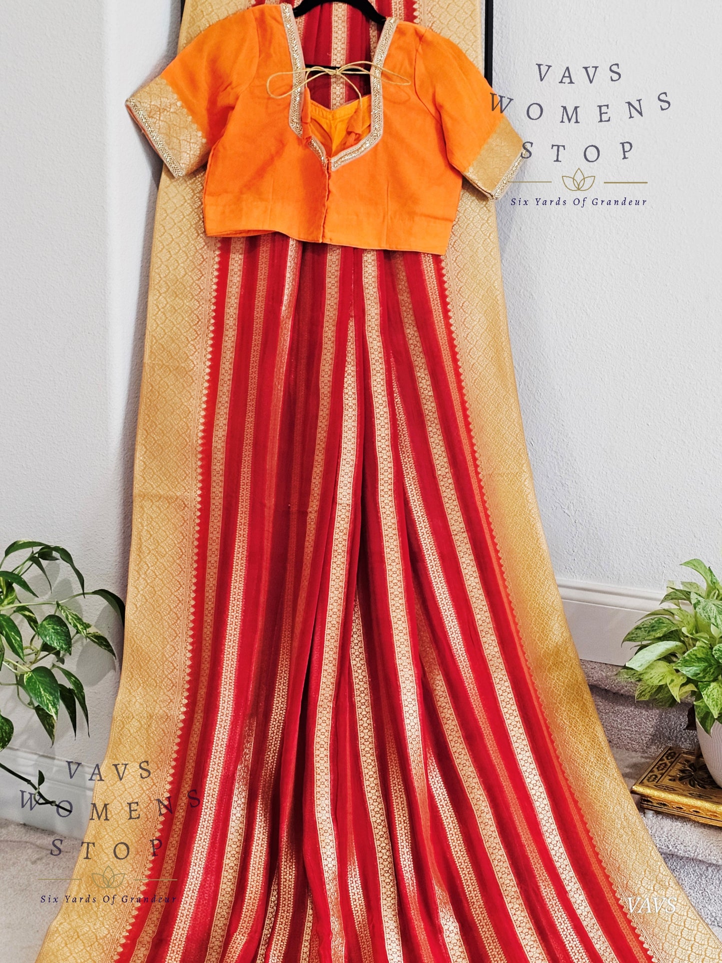 Pure Khadi Georgette Saree - Blouse