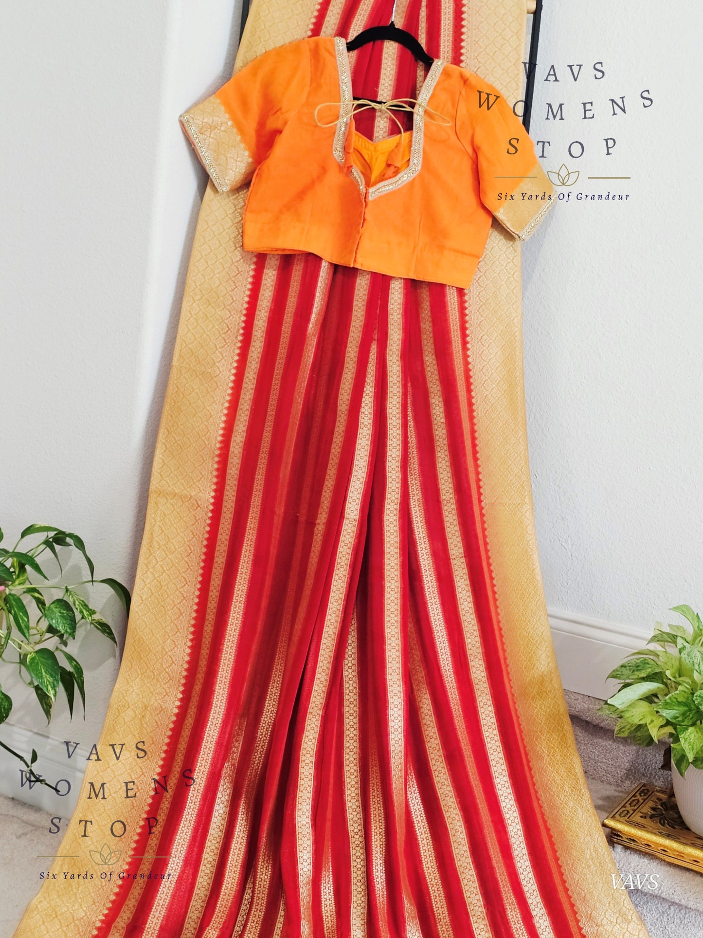 Pure Khadi Georgette Saree - Blouse