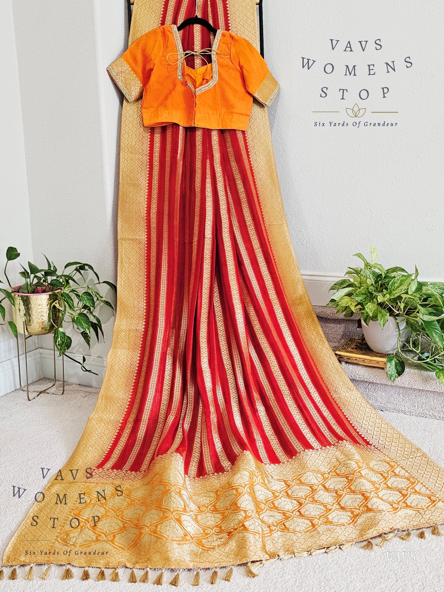 Pure Khadi Georgette Saree - Blouse