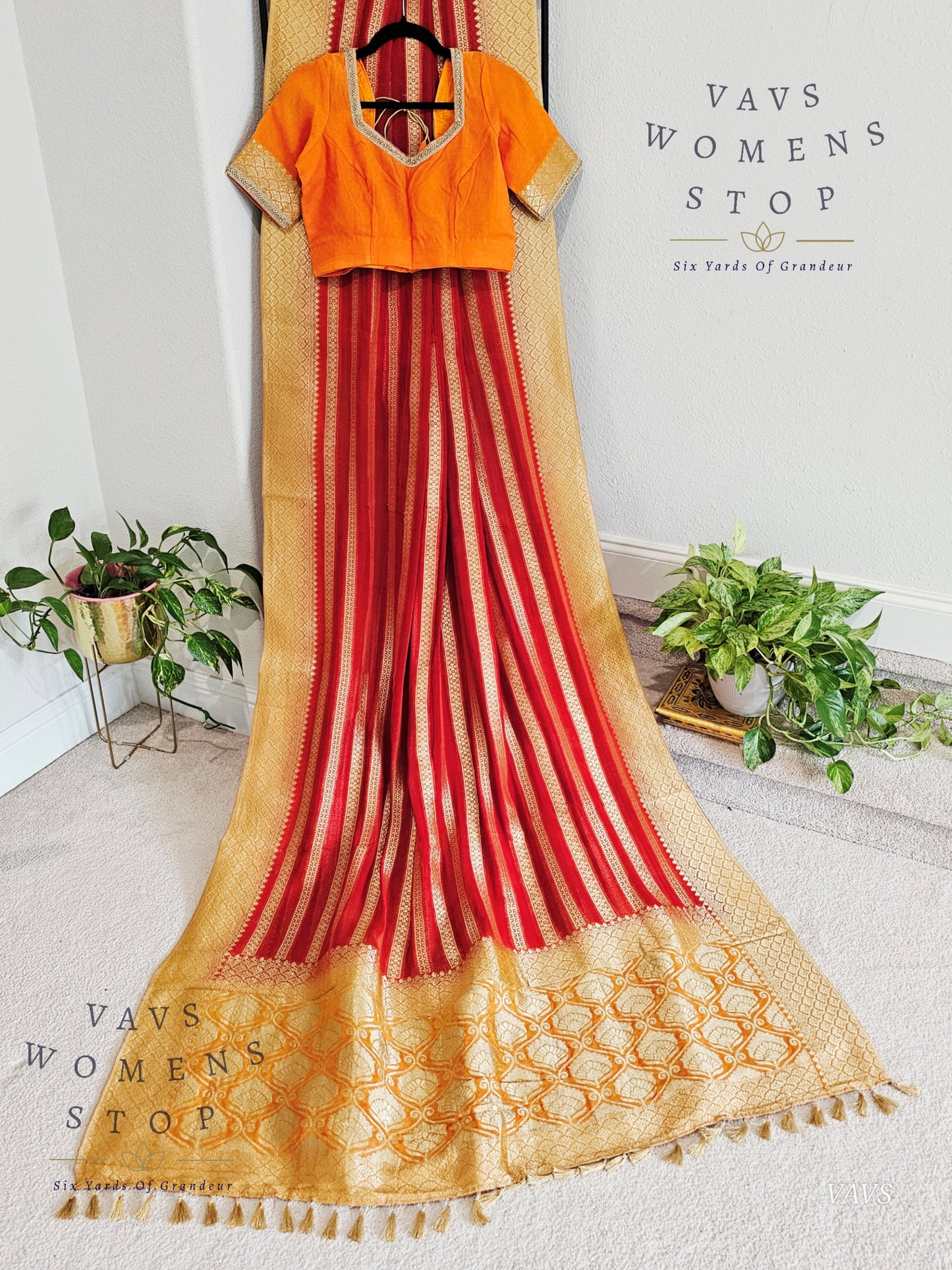 Pure Khadi Georgette Saree - Blouse